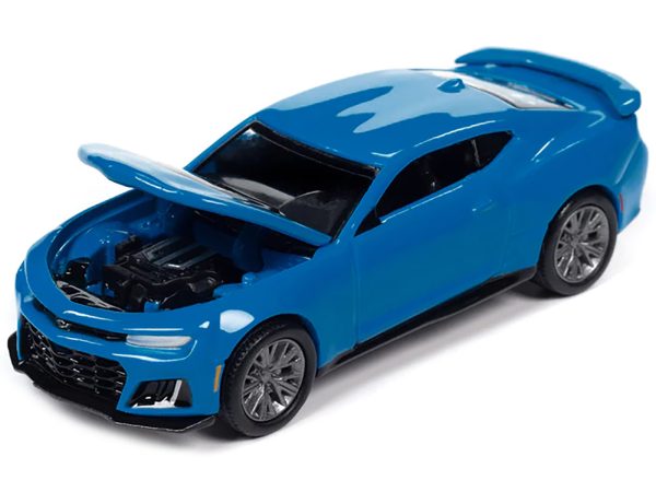 2022 Chevrolet Camaro ZL1 Rapid Blue "Modern Muscle" Limited Edition 1/64 Diecast Model Car by Auto World
