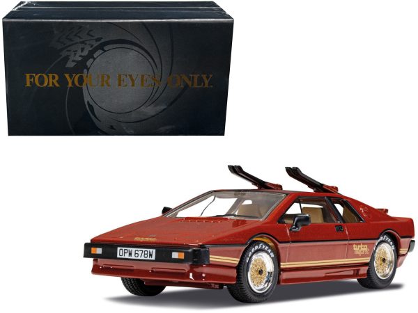 Lotus Esprit Turbo RHD (Right Hand Drive) Red Metallic James Bond 007 "For Your Eyes Only" (1981) Movie Diecast Model Car by Corgi - Image 2