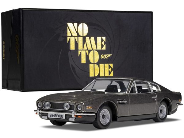 Aston Martin V8 RHD (Right Hand Drive) Black Metallic James Bond 007 "No Time To Die" (2021) Movie Diecast Model Car by Corgi - Image 4