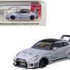 Nissan 35GT-RR LB-Silhouette Works GT RHD (Right Hand Drive) "Liberty Walk" Matt Gray with Black Top and Extra Wheels 1/64 Diecast Model Car by CM Models - Image 2
