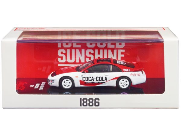 Nissan Fairlady Z (Z32) RHD (Right Hand Drive) Red and White "Coca-Cola" 1/64 Diecast Model Car by Inno Models - Image 2