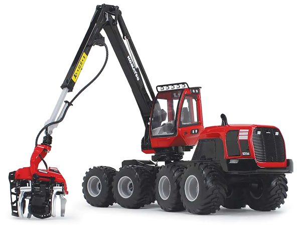Komatsu 931XC.3 Harvester Red and Black 1/32 Diecast Model by First Gear - Image 3