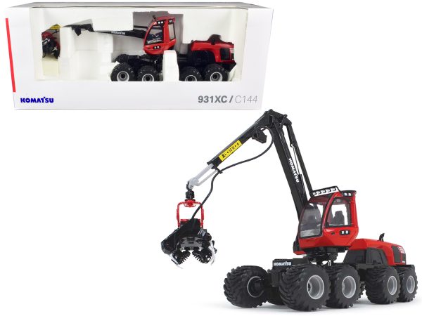 Komatsu 931XC.3 Harvester Red and Black 1/32 Diecast Model by First Gear - Image 4