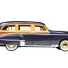 1949 Oldsmobile 88 Station Wagon Nightshade Blue with Cream and Woodgrain Sides and Red Interior Limited Edition to 240 pieces Worldwide 1/43 Model Car by Goldvarg Collection - Image 3