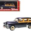 1949 Oldsmobile 88 Station Wagon Nightshade Blue with Cream and Woodgrain Sides and Red Interior Limited Edition to 240 pieces Worldwide 1/43 Model Car by Goldvarg Collection - Image 4