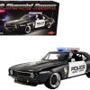1969 Chevrolet Camaro Black and White Street Fighter Police Interceptor Limited Edition to 1140 pieces Worldwide 1/18 Diecast Model Car by GMP - Image 3