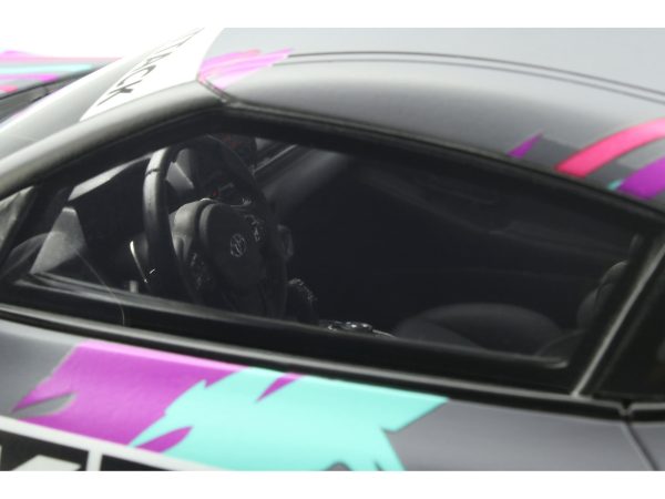 2019 Toyota GR Supra "HKS" Gray with Graphics 1/18 Model Car by GT Spirit - Image 3