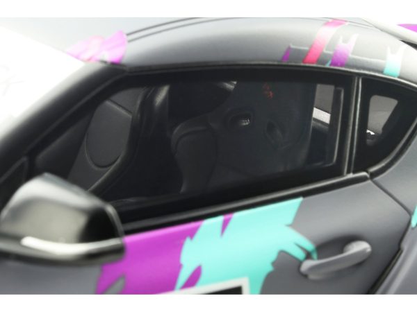 2019 Toyota GR Supra "HKS" Gray with Graphics 1/18 Model Car by GT Spirit - Image 4