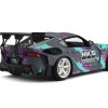 2019 Toyota GR Supra "HKS" Gray with Graphics 1/18 Model Car by GT Spirit