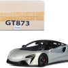 2021 McLaren Artura Silver Metallic with Black Top 1/18 Model Car by GT Spirit - Image 4