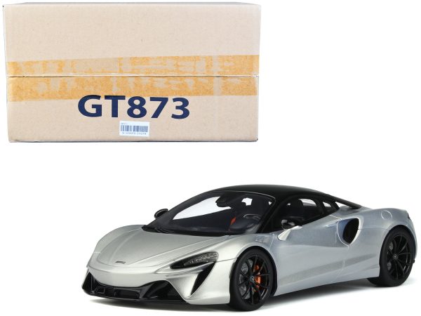 2021 McLaren Artura Silver Metallic with Black Top 1/18 Model Car by GT Spirit - Image 4