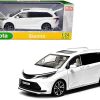 Toyota Sienna Minivan White 1/24 Diecast Model Car - Image 2