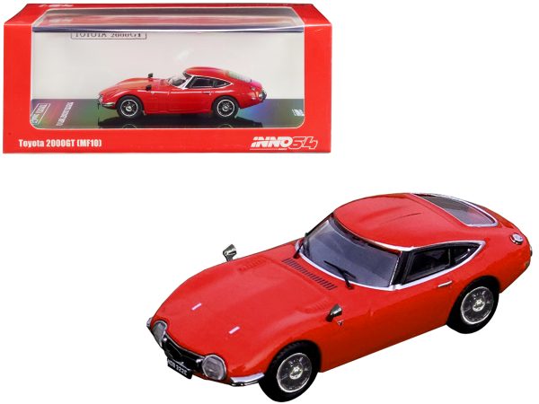 Toyota 2000GT (MF10) RHD (Right Hand Drive) Solar Red 1/64 Diecast Model Car by Inno Models - Image 2