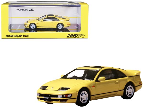 Nissan Fairlady Z (Z32) RHD (Right Hand Drive) Yellow Pearlglow with Sunroof and Extra Wheels 1/64 Diecast Model Car by Inno Models - Image 2