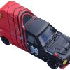 Nissan Sunny "Hakotora" Pickup Truck RHD (Right Hand Drive) #09 with Camper Shell Red and Black "09 Racing #Decepcionez" with Keychain Gift 1/64 Diecast Model Car by Inno Models - Image 2