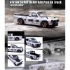 Nissan Sunny Hakotora Pickup Truck RHD (Right Hand Drive) #23 Silver Metallic with Black Graphics "Inazuma Work" 1/64 Diecast Model Car by Inno Models