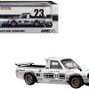 Nissan Sunny Hakotora Pickup Truck RHD (Right Hand Drive) #23 Silver Metallic with Black Graphics "Inazuma Work" 1/64 Diecast Model Car by Inno Models - Image 3