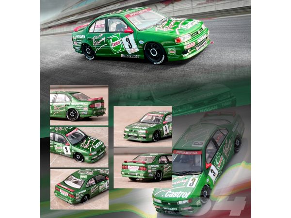 Nissan Primera (P10) RHD (Right Hand Drive) #3 Masahiro Hasemi "Castrol Primera" JTCC (Japanese Touring Car Championship) Sugo (1994) 1/64 Diecast Model Car by Inno Models - Image 2