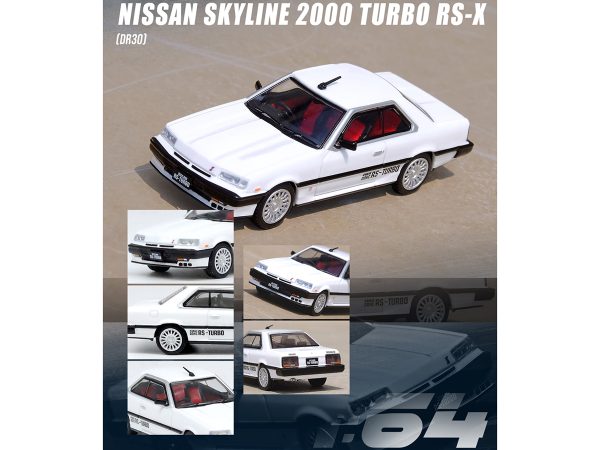 Nissan Skyline 2000 RS-X Turbo (DR30) RHD (Right Hand Drive) White 1/64 Diecast Model Car by Inno Models - Image 2