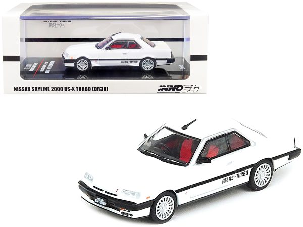 Nissan Skyline 2000 RS-X Turbo (DR30) RHD (Right Hand Drive) White 1/64 Diecast Model Car by Inno Models - Image 3