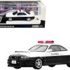 Nissan Skyline GT-R (R33) RHD (Right Hand Drive) Black and White "Saitama Prefectural" Police Car 1/64 Diecast Model Car by Inno Models