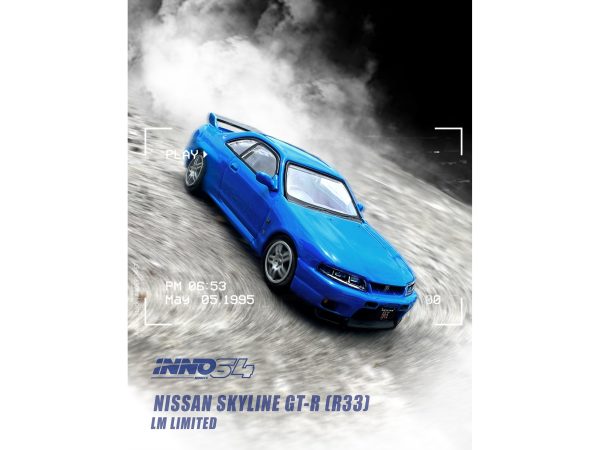 Nissan Skyline GT-R (R33) RHD (Right Hand Drive) Blue "LM Limited" 1/64 Diecast Model Car by Inno Models - Image 3
