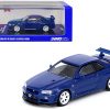 Nissan Skyline GT-R (R34) V-Spec II NUR RHD (Right Hand Drive) Bayside Blue Metallic 1/64 Diecast Model Car by Inno Models