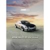Nissan Silvia S13 (V1) RHD (Right Hand Drive) Silver Metallic with Carbon Hood "Pandem/Rocket Bunny" 1/64 Diecast Model Car by Inno Models - Image 2