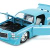 1971 Chevrolet Camaro Z/28 Light Blue with White Stripes "Bigtime Muscle" Series 1/24 Diecast Model Car by Jada - Image 3