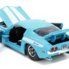 1971 Chevrolet Camaro Z/28 Light Blue with White Stripes "Bigtime Muscle" Series 1/24 Diecast Model Car by Jada - Image 4