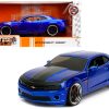 2010 Chevrolet Camaro Candy Blue with Black Hood "Bigtime Muscle" Series 1/24 Diecast Model Car by Jada - Image 5