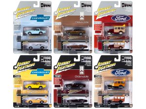 Johnny Lightning Collector's Tin 2023 Set of 6 Cars Release 1 Limited Edition 1/64 Diecast Model Cars by Johnny Lightning
