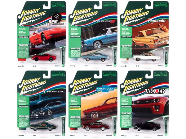 "Muscle Cars USA" 2022 Set A of 6 pieces Release 2 1/64 Diecast Model Cars by Johnny Lightning - Image 2