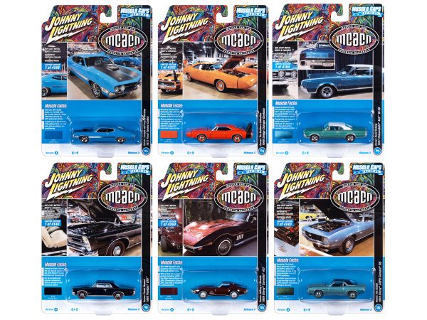"Muscle Cars USA" 2022 Set A of 6 pieces Release 3 1/64 Diecast Model Cars by Johnny Lightning - Image 2