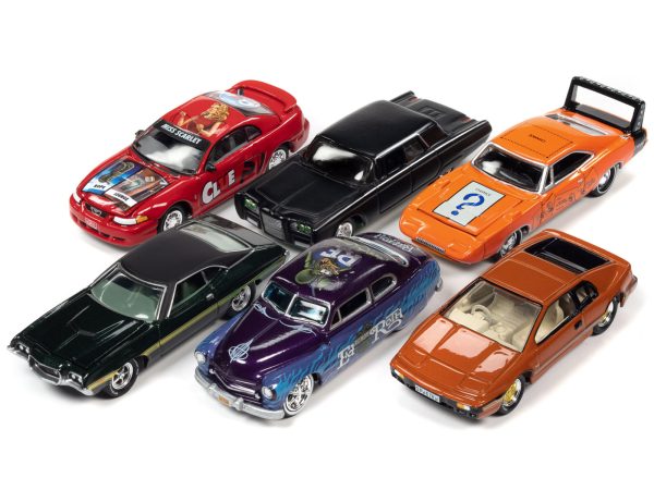 Pop Culture 2022 Set of 6 Cars Release 1 1/64 Diecast Model Cars by Johnny Lightning - Image 2