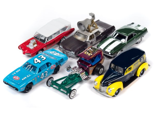 Pop Culture 2023 Set of 6 Cars Release 3 1/64 Diecast Model Cars by Johnny Lightning - Image 2