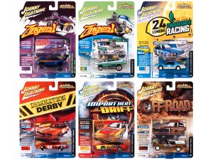 "Street Freaks" 2022 Set B of 6 Cars Release 2 1/64 Diecast Model Cars by Johnny Lightning