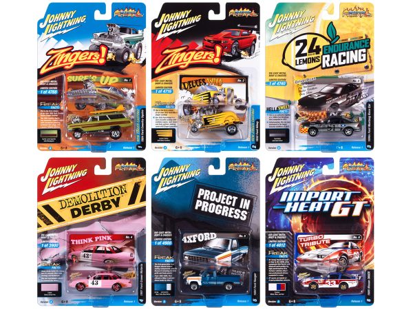"Street Freaks" 2023 Set A of 6 Cars Release 1 1/64 Diecast Model Cars by Johnny Lightning - Image 2