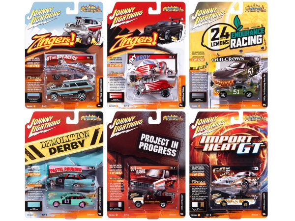 "Street Freaks" 2023 Set B of 6 Cars Release 1 1/64 Diecast Model Cars by Johnny Lightning - Image 2