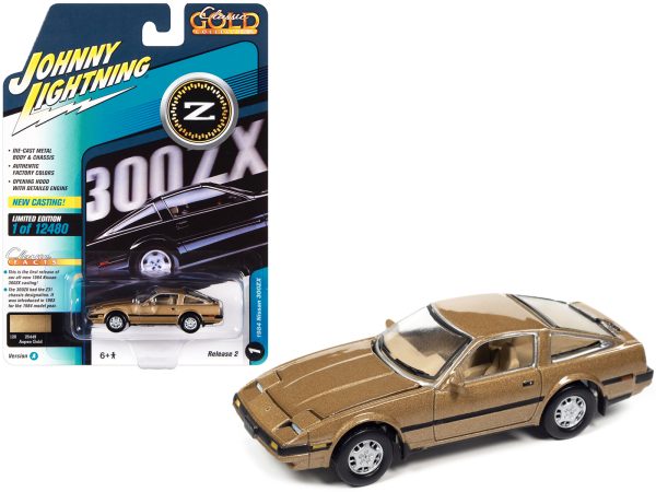 1984 Nissan 300ZX Aspen Gold Metallic with Black Stripes "Classic Gold Collection" Series Limited Edition to 12480 pieces Worldwide 1/64 Diecast Model Car by Johnny Lightning - Image 2