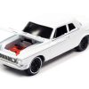 1962 Plymouth Savoy Max Wedge Alpine White "Classic Gold Collection" Series Limited Edition to 11880 pieces Worldwide 1/64 Diecast Model Car by Johnny Lightning