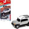 2007 Toyota FJ Cruiser Titanium Silver Metallic with White Top and Roofrack "Classic Gold Collection" Series Limited Edition 1/64 Diecast Model Car by Johnny Lightning - Image 2