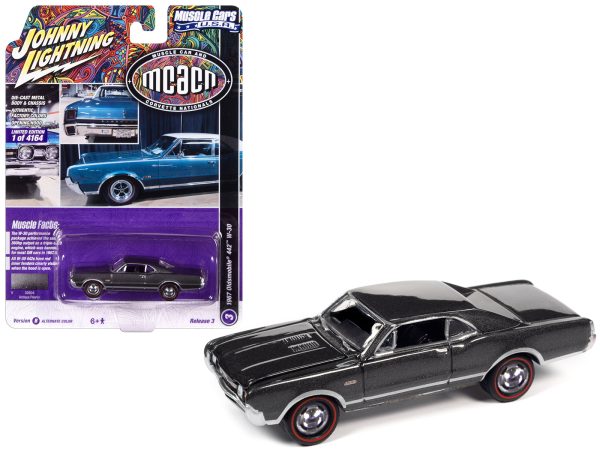 1967 Oldsmobile 442 W-30 Antique Pewter Gray Metallic "MCACN (Muscle Car and Corvette Nationals)" Limited Edition to 4164 pieces Worldwide "Muscle Cars USA" Series 1/64 Diecast Model Car by Johnny Lightning - Image 2