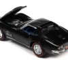 1969 Chevrolet Corvette 427 Tuxedo Black with Blue Interior "MCACN (Muscle Car and Corvette Nationals)" Limited Edition to 4212 pieces Worldwide "Muscle Cars USA" Series 1/64 Diecast Model Car by Johnny Lightning