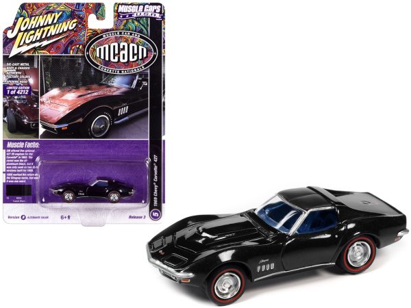 1969 Chevrolet Corvette 427 Tuxedo Black with Blue Interior "MCACN (Muscle Car and Corvette Nationals)" Limited Edition to 4212 pieces Worldwide "Muscle Cars USA" Series 1/64 Diecast Model Car by Johnny Lightning - Image 2