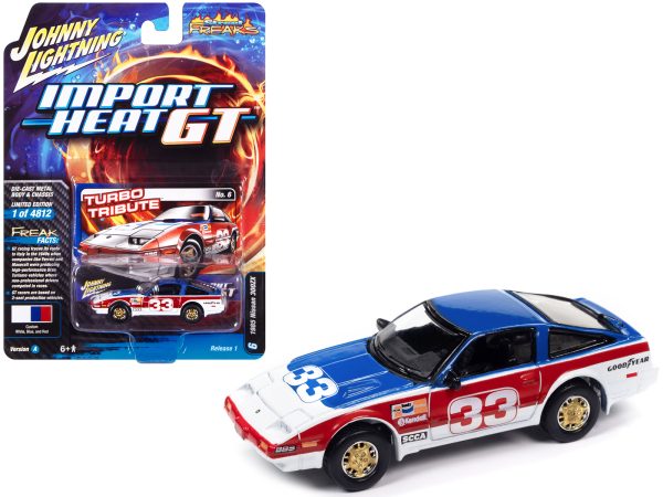 1985 Nissan 300ZX #33 Red White and Blue "Turbo Tribute" "Import Heat GT" Limited Edition to 4812 pieces Worldwide "Street Freaks" Series 1/64 Diecast Model Car by Johnny Lightning - Image 2