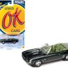 1969 Chevrolet Camaro RS/SS Convertible Fathom Green Metallic with White Stripes and Light Green Interior Limited Edition to 2524 pieces Worldwide "OK Used Cars" 2023 Series 1/64 Diecast Model Car by Johnny Lightning - Image 2