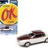 1980 Chevrolet Monte Carlo White and Dark Claret Brown Metallic Top and Hood Limited Edition to 3508 pieces Worldwide "OK Used Cars" 2023 Series 1/64 Diecast Model Car by Johnny Lightning - Image 2