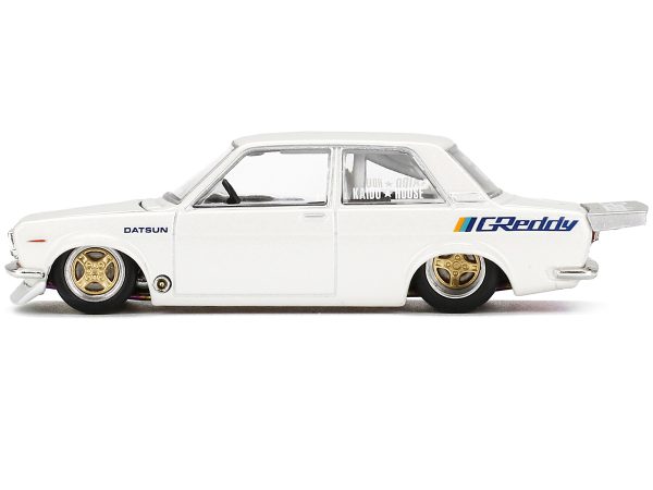 Datsun 510 Pro Street Pearl White "GREDDY" (Designed by Jun Imai) "Kaido House" Special 1/64 Diecast Model Car by True Scale Miniatures