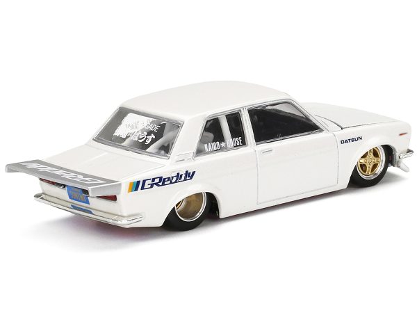 Datsun 510 Pro Street Pearl White "GREDDY" (Designed by Jun Imai) "Kaido House" Special 1/64 Diecast Model Car by True Scale Miniatures - Image 2